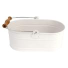 Cesto Organizador Farmhouse Aço Galvanizado Branco 21cm - ACASA Cesto Organizador Farmhouse Aço Galvanizado Branco 21cm - ACASA