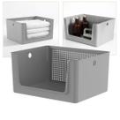 Cesto Organizador Lavanderia Com Abertura Frontal 16L Flow Ou