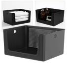 Cesto Organizador Lavanderia Com Abertura Frontal 16L Flow Ou Cesto Organizador Lavanderia Com Abertura Frontal 16L Flow Ou