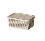 Cesto Organizador Linea com Tampa Creme Cesto Organizador Linea com Tampa Creme