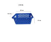 Cesto Organizador Médio 1400 Ml Azul 20x15x6cm -kit 03 Peças Cesto Organizador Médio 1400 Ml Azul 20x15x6cm -kit 03 Peças