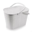 Cesto Organizador Multiuso Decorativo Juta Com Alça Branco 277/B NITRON