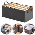 Cesto Organizador Multiuso Estilo Caixa Com Alças Prático Ideal Para Roupas Gaveta Prateleira GuardaRoupas Estante Sala Escritório