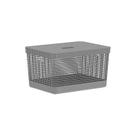 Cesto organizador Ou 20L com tampa Linha Grid Cesto organizador Ou 20L com tampa Linha Grid