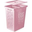 Cesto Organizador para Roupas Sujas e Limpas Tampa 55 Litros e Cesto Interno 6 Litros UZ Uilidades
