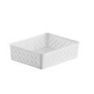 Cesto Organizador Rattan 24 X 19 X 6,5 Branco