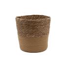 cesto organizador redondo com alças 25cm de palha seagrass e corda - Oikos cesto organizador redondo com alças 25cm de palha seagrass e corda - Oikos