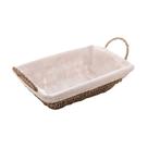 Cesto Organizador Retangular Em Sisal Com Forro Em Tecido 35x13cm Wolff