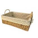 CESTO ORGANIZADOR RETANGULAR - FORRADO - ALÇAS 6099 - Alt.15 x Lag.21.50 x Comp. 31.50cm