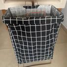 Cesto Organizador Roupa Dobrável Grande Com Suporte