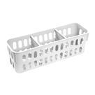 Cesto Organizador Slim Com Divisória 1,3L Elloplas 26x8x8cm - Branco