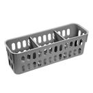 Cesto Organizador Slim Com Divisória 1,3L Elloplas 26x8x8cm - Cinza