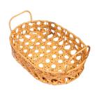 Cesto Oval Estilo Fibra Natural Com Alça Organizador 26Cm Cesto Oval Estilo Fibra Natural Com Alça Organizador 26Cm