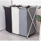 Cesto para Guardar Roupa Suja Multiuso com 3 Compartimentos para Separar por Cor Ideal também para Guardar Brinquedos Bolas Objetos em Geral
