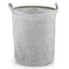 Cesto Para Roupa Suja- Brinquedos Tecido (g) - Linha Loft Cinza