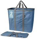 Cesto para Roupa Suja Dobrável CleverMade - 64L (2 Unidades) - Cinza