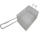Cesto Peneira 24x17x9cm Aramado Cromado P Fritadeiras Retangular Batata Frita Nuggets Frango Fritura
