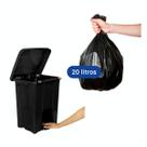 Cesto Plástico 15L Com Pedal Saco De Lixo 20l Para Escritório