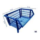 Cesto Plástico Empilhável Médio - Azul 57 X40X29 Cesto Plástico Empilhável Médio - Azul 57 X40X29