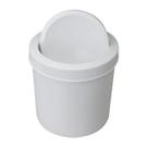Cesto Plástico Multiuso Tampa Basculante Astra - 6 Litros - BRANCO