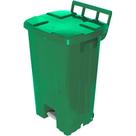 Cesto Plástico Quadrada com Pedal de 100 Litros Verde - P100VD - JSN