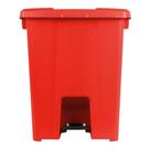 Cesto Plástico Quadrado Com Pedal Plástico 30l Vermelho