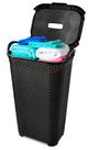 Cesto Rattan Preto Com Tampa Basculada Arqplast Cesto Rattan Preto Com Tampa Basculada Arqplast