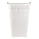 Cesto Rattan Tampa Basculada Branco Cesto Rattan Tampa Basculada Branco