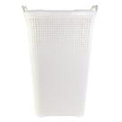 Cesto Rattan Tampa Basculada Branco Cesto Rattan Tampa Basculada Branco