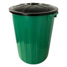 Cesto Redondo com Tampa 60 L Canelado Antar1 unidade Canelado - COR VERDE