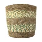 Cesto Redondo Fibra Natural G 25X25 Cachepô Cesta Decoração
