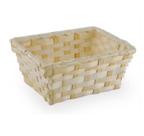 Cesto Retangular Decorativo Organizador Bambu 28cm