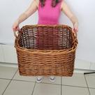 Cesto retangular em vime natural