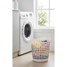 Cesto Roupa Flexível Branco 44L Plástico Resistente 44x55cm