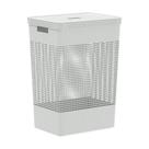 Cesto Roupa Grid Branco Oceano 49 L Tampa 38 X 28 X 55,2 Cm