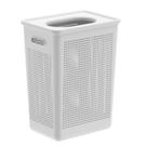Cesto Roupa Suja Brinquedos Organizador Lavanderia Com Tampa Branco 38L Ou