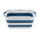 Cesto Roupas Dobrável Electrolux 40L Branco Azul Retrátil Multiuso