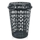 Cesto Telado Organizador 60 Litros Com Tampa Preto Arqplast