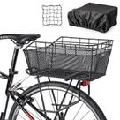 Cesto traseiro para bicicleta CXWXC de grande capacidade com rede de carga e tampa