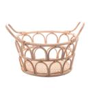 Cesto Wolff Decorativo de Rattan C/ Alça Nature 37x30x18,5cm