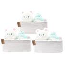 Cestos de armazenamento COMFY-HOMI, corda de algodão 33x22x13 cm, pacote com 3
