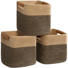 Cestos de armazenamento Danpinera Cotton Rope, pacote com 3, 11x11x11 polegadas