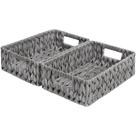 Cestos de armazenamento de vime GRANNY SAYS Waterproof Rattan, pacote com 2 Cestos de armazenamento de vime GRANNY SAYS Waterproof Rattan, pacote com 2