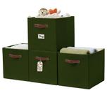 Cestos de armazenamento DECOMOMO Storage Cube Bins 38x33x33cm verde oliva