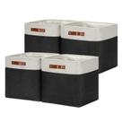 Cestos de armazenamento DULLEMELO, caixas de armazenamento em cubos de 33 cm, pacote com 4