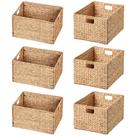 Cestos de armazenamento EHemco Woven Hyacinth Wicker XL 2 unidades naturais