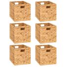 Cestos de Armazenamento M4DECOR de Jacinto de Água - 30x30cm (6 Unidades)