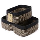 Cestos de armazenamento MiniArk para organizar 3 pacotes: preto, marrom Cestos de armazenamento MiniArk para organizar 3 pacotes: preto, marrom