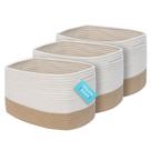 Cestos de armazenamento OrganiHaus Shelf Cube Premium Cotton Set 3