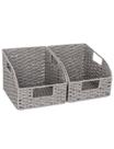 Cestos de armazenamento StorageWorks Pantry Grey, pacote com 2
